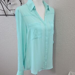 Express Light Blue Button Down Shirt